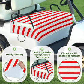 Obtravar 51x31 inch seat towel fitting most two-seat carts