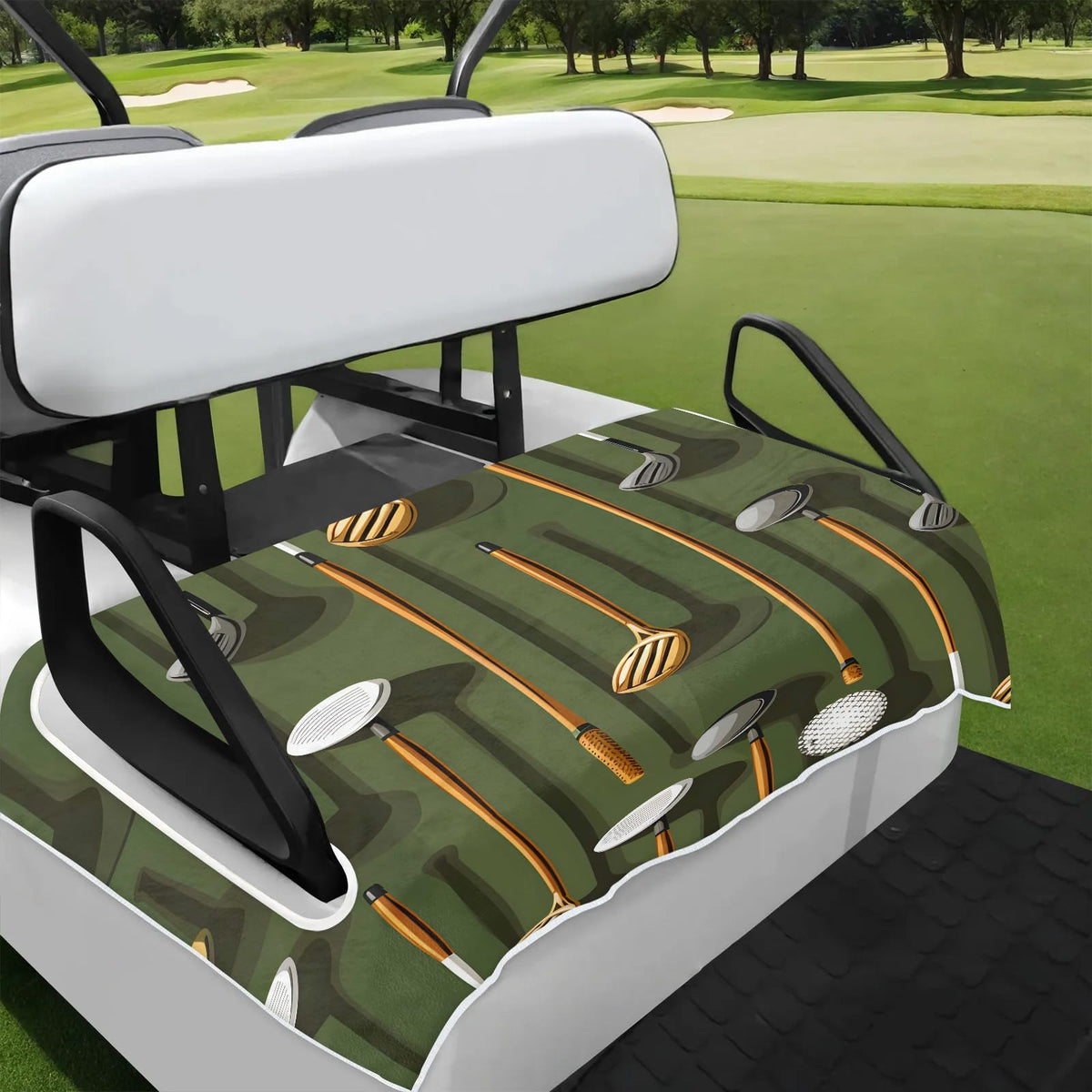 Obtravar golf cart seat cover non-slip for secure seating during round play.