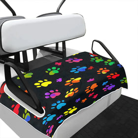 Obtravar Pawprint non-slip seat cover stays in place during bumpy rides.