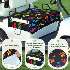 Obtravar Pawprint seat covers install easily with open-ended design.