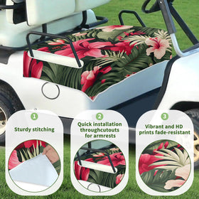 Obtravar seat cover installs quickly for a secure fit on two-seat carts