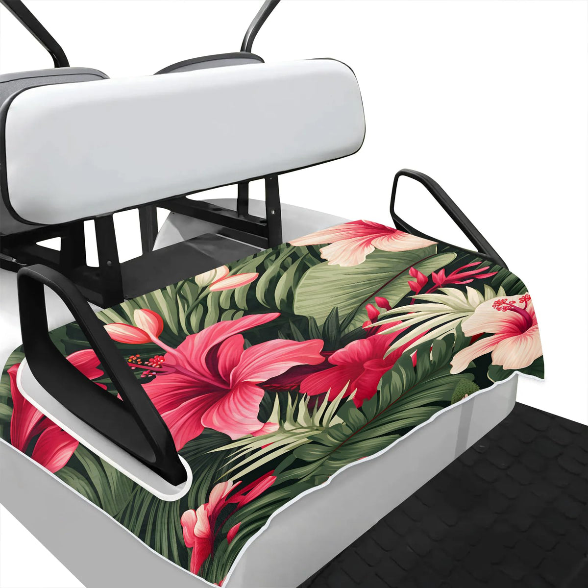 Obtravar pineapple flower design adds color to golf cart interior