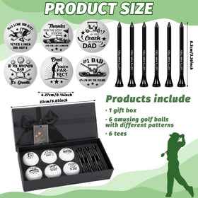 OBUSATT golf balls with funny black and white designs for Dad’s round