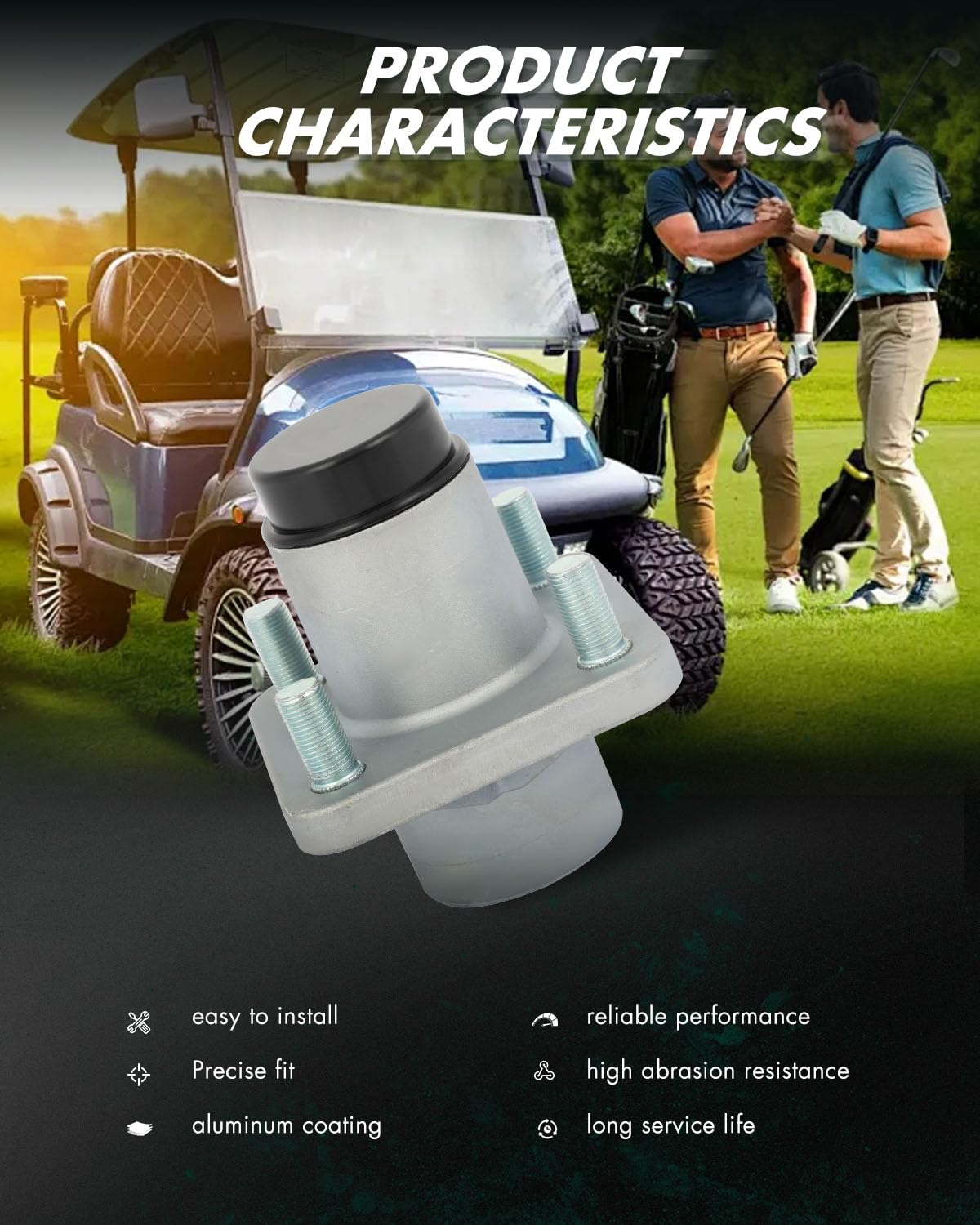 OCPTY front wheel hub 17477G1 for EZGO Marathon ensures reliable alignment and smooth operation.