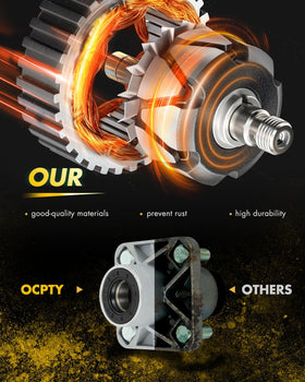 OCPTY front wheel hub 5054 compatible with EZGO TXT improves retrofit simplicity.