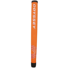 Odyssey 571027 Putter Grip Mid JV orange front view improves grip and alignment.