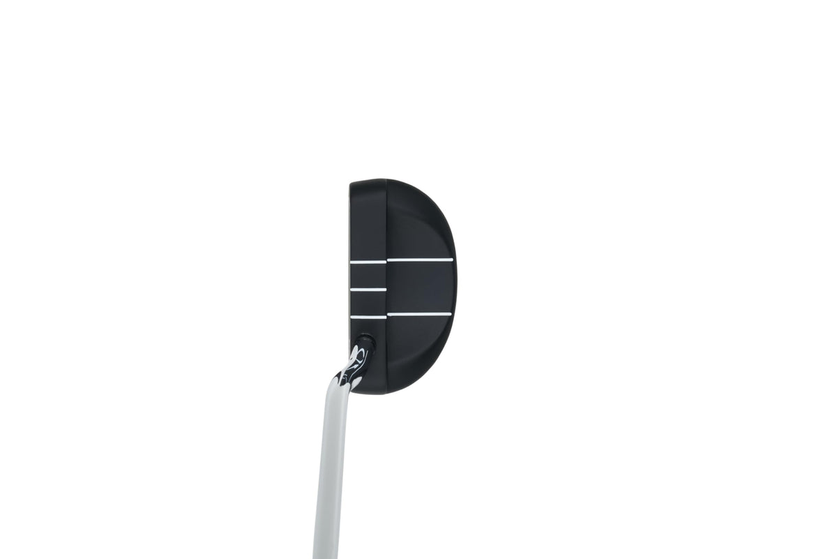 Odyssey DFX premium black finish on the putter head reduces glare and looks sleek.