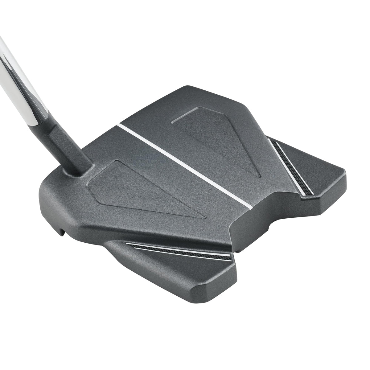 Odyssey DFX putter black insert framed for high-contrast alignment