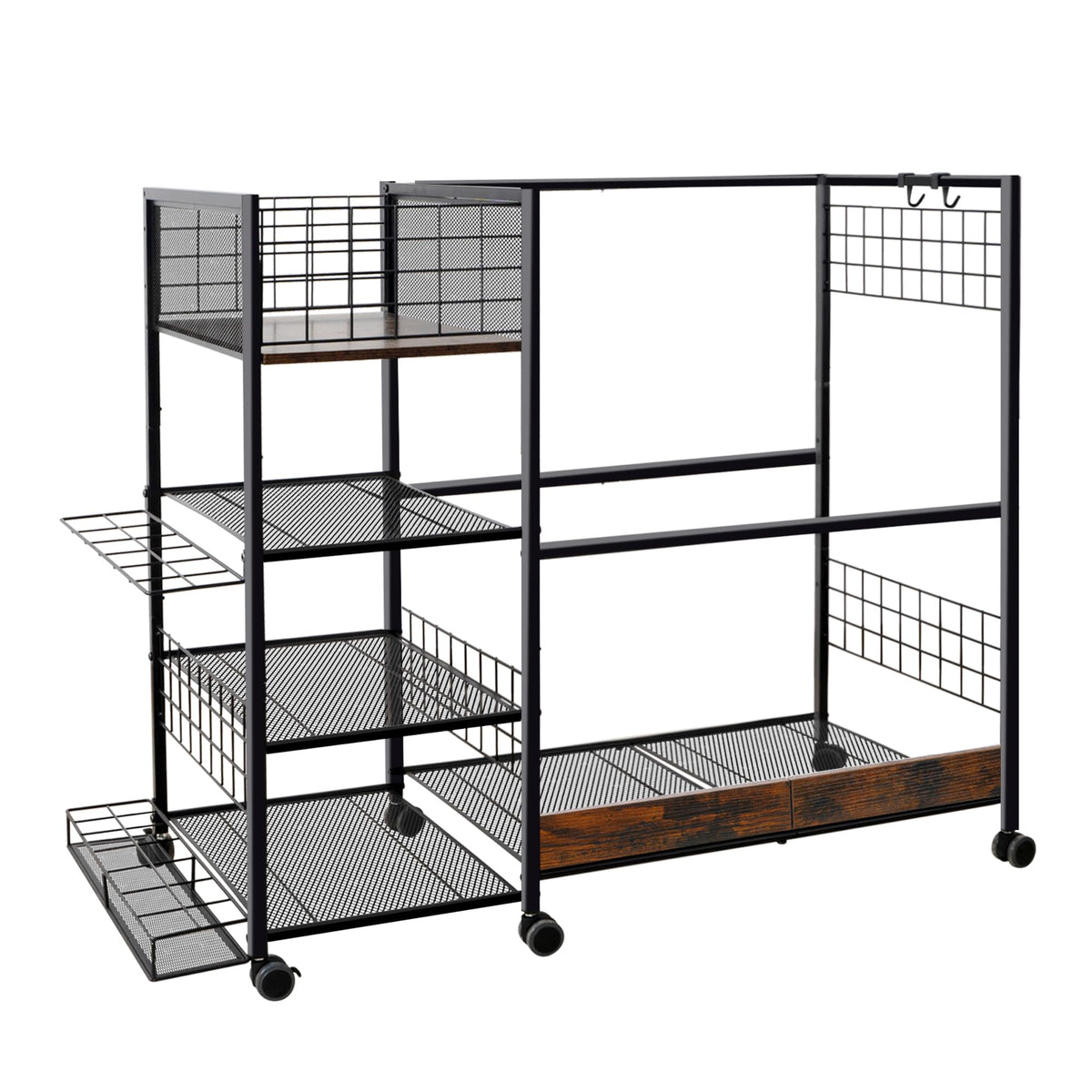 OEERDER Golf Bag Organizer durable steel and wood construction blends durability and style