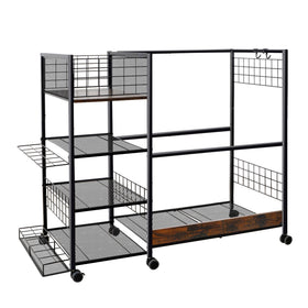 OEERDER Golf Bag Organizer durable steel and wood construction blends durability and style