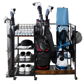 OEERDER Golf Bag Organizer main compartment fits two standard golf bags for easy access