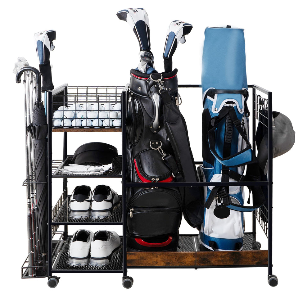 OEERDER Golf Bag Organizer main compartment fits two standard golf bags for easy access