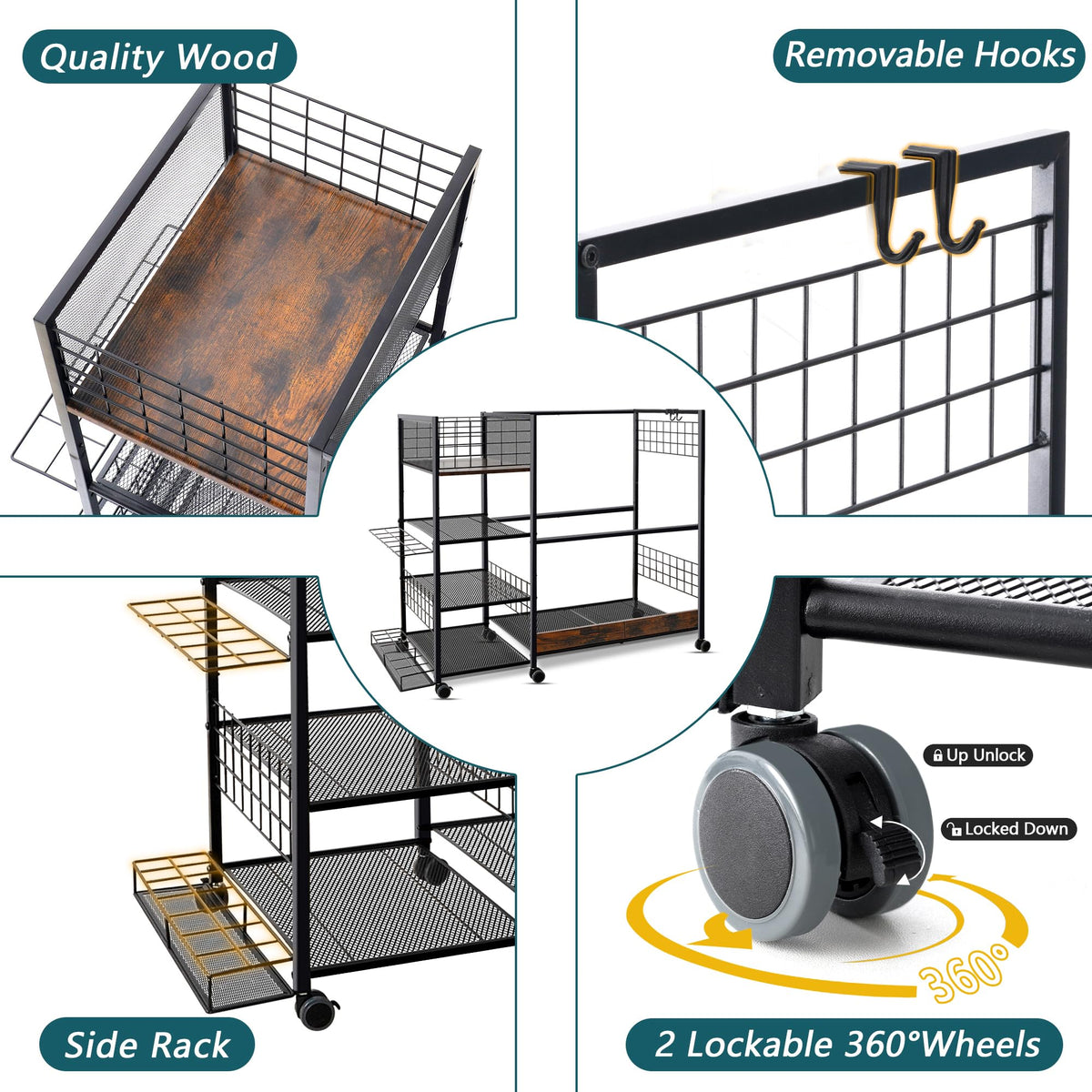 OEERDER Golf Bag Organizer shelves for shoes hats and gear in a tidy setup