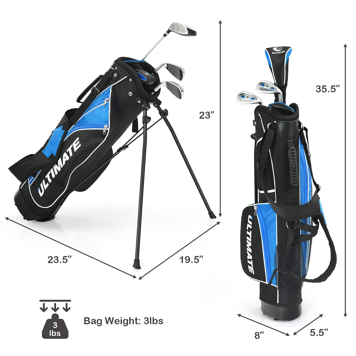 OfficeJOY 3 fairway wood emphasizing center of gravity for higher, longer shots.