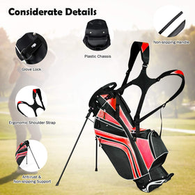 OFFICEJOY Golf Stand Bag with 7 pockets for balls and accessories.