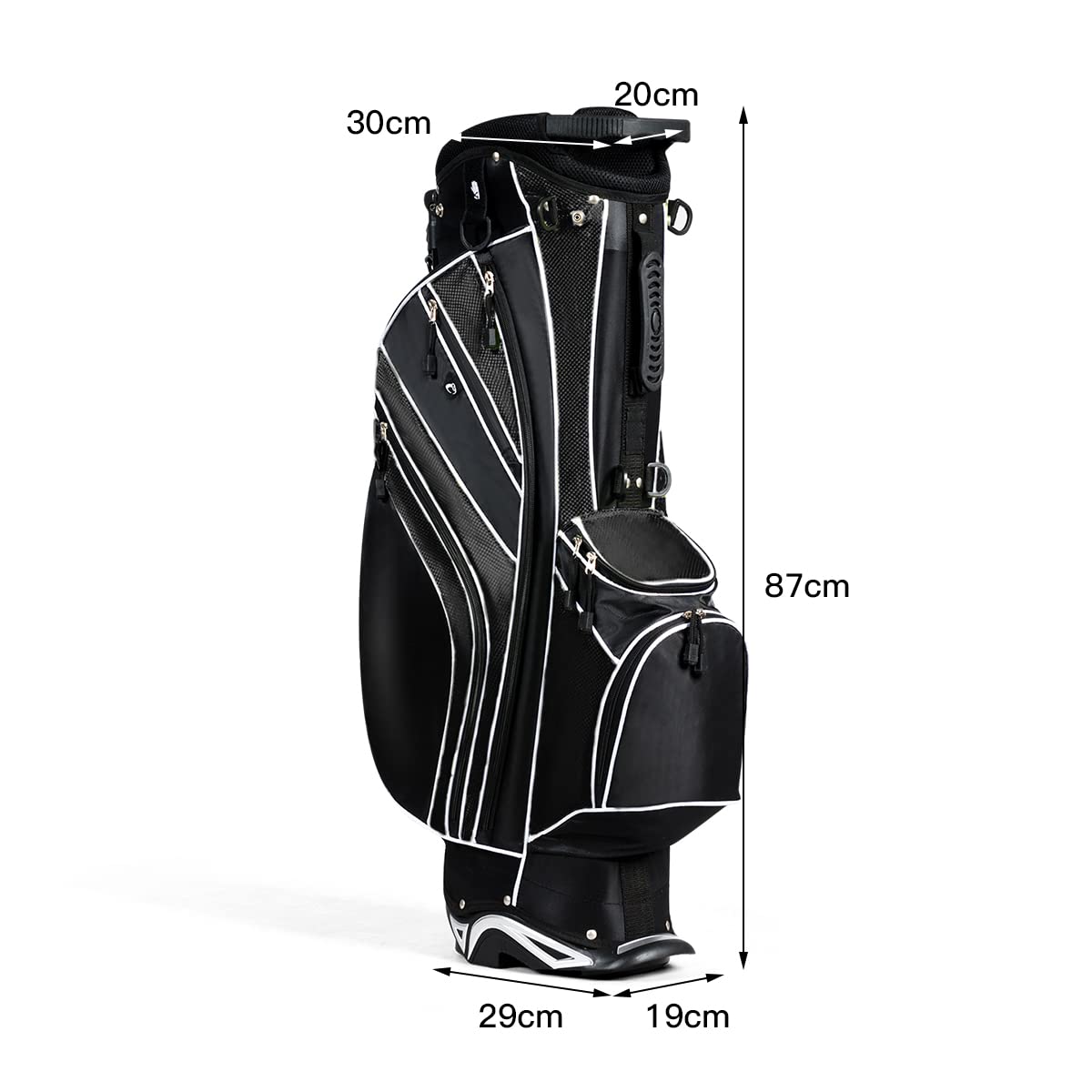 OfficeJOY bag offers 7 pockets for balls, keys, and accessories.