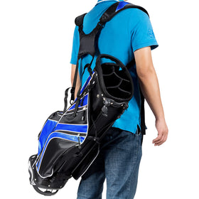 OfficeJoy stand bag's adjustable backpack straps offer soft, wide support