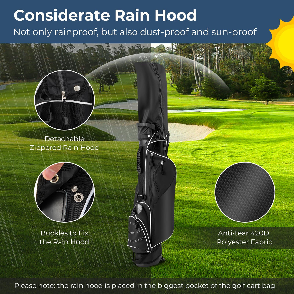OFFICEJOY golf stand bag anti-slip foot stabilizes on any terrain