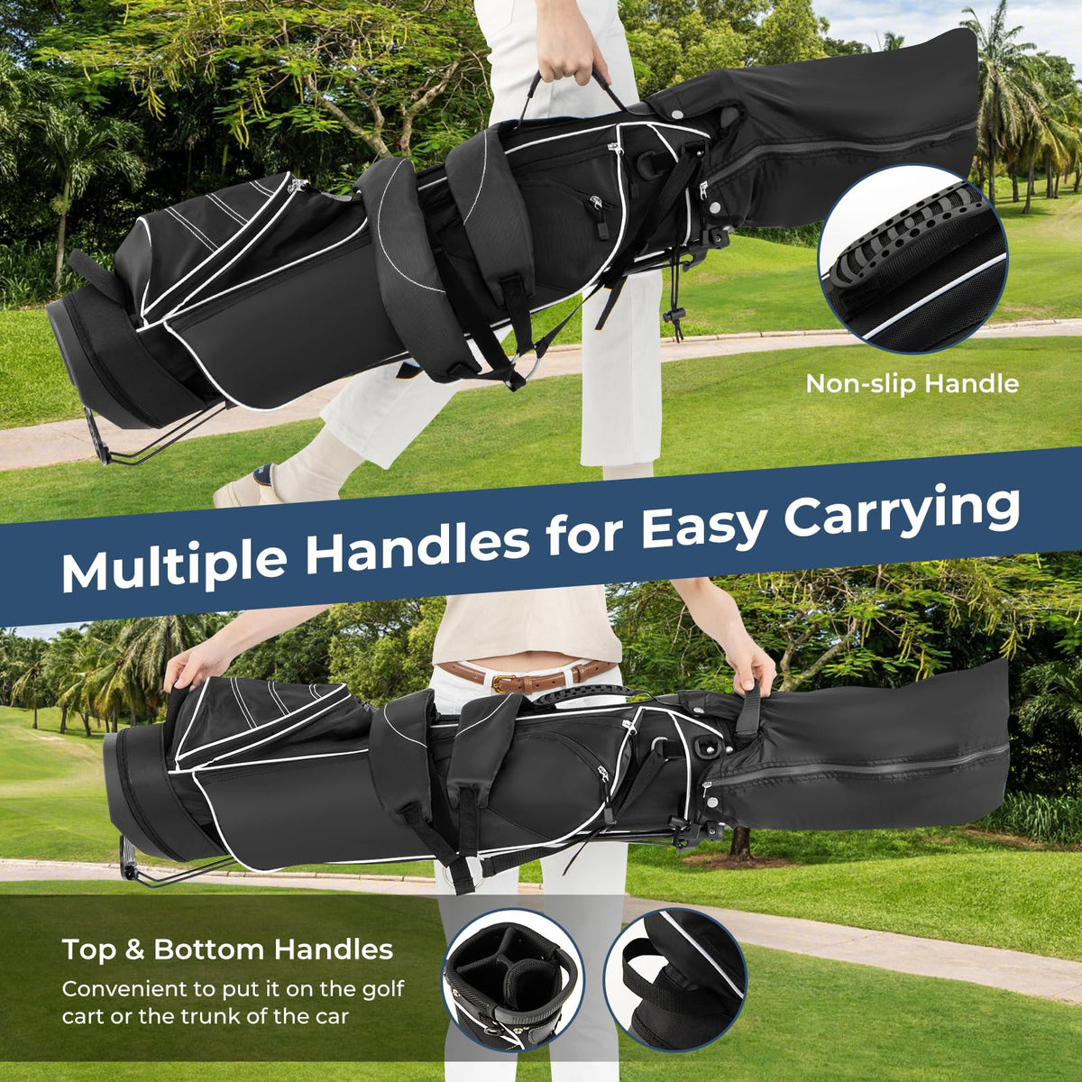 OFFICEJOY golf stand bag lightweight 3.5 lbs for easy transport