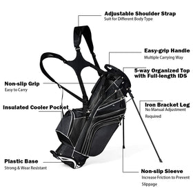 OfficeJOY bag weighs 5 lbs for effortless transport between holes.
