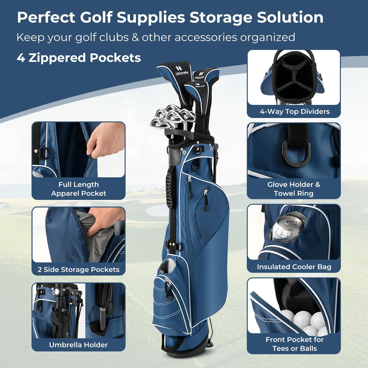 OFFICEJOY adjustable dual straps provide comfortable carry for all players.