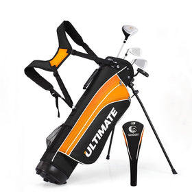 OFFICEJOY kids golf clubs with stand bag for portable practice on the course