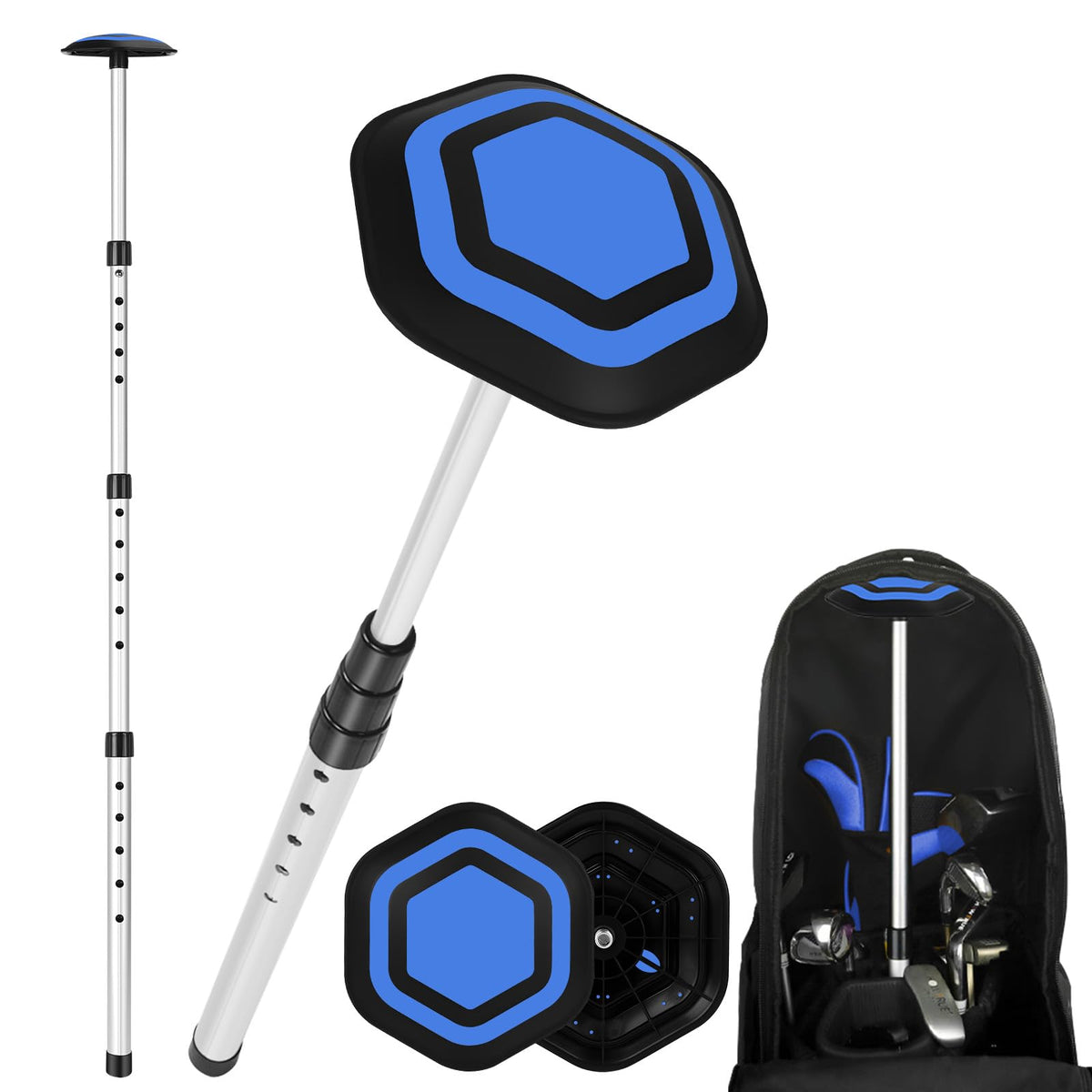 OFFKITSLY golf travel bag support pole assembly enables quick setup and reliable bag protection.