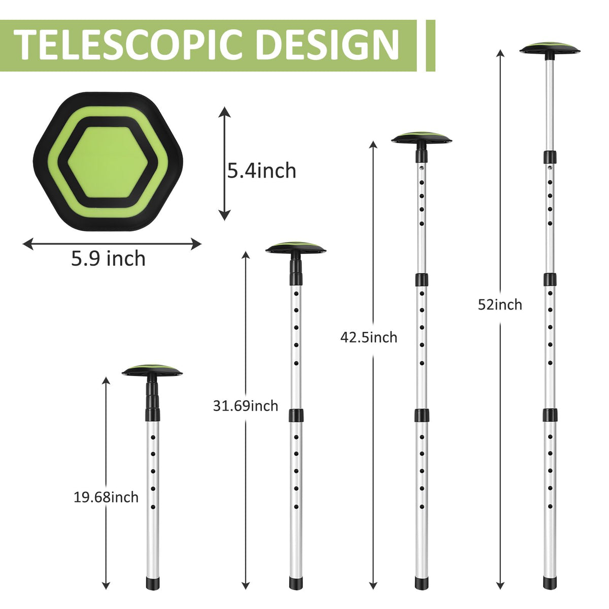 OFFKITSLY golf travel pole extended length fits most travel bags