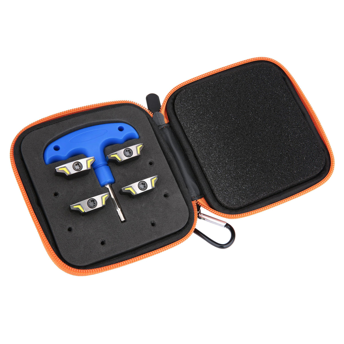 OGECLF golf weights kit in case for customizable driver tuning.