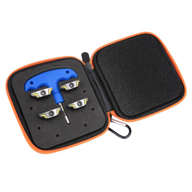 OGECLF golf weights kit in case for customizable driver tuning.