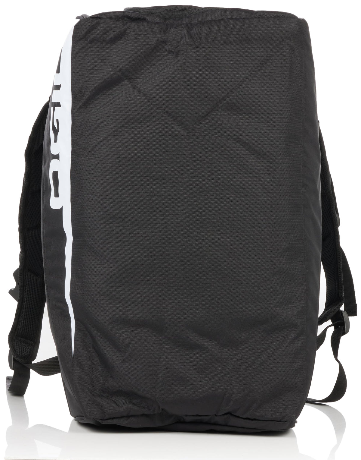 OGIO Team Baseball Duffel Bag in black, front view, durable travel companion for team gear.