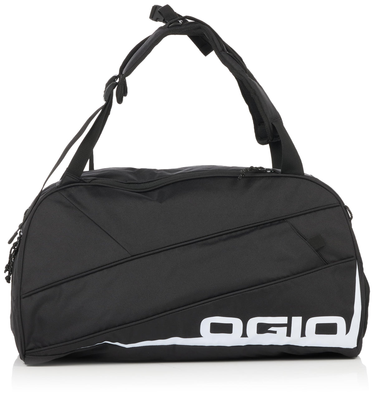 OGIO Team Baseball Duffel Bag logo view, premium feel and sturdy construction for practice sessions.