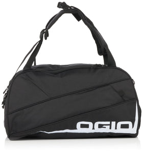 OGIO Team Baseball Duffel Bag logo view, premium feel and sturdy construction for practice sessions.