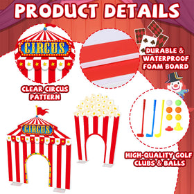 Oitnlaughter circus popcorn obstacle and flag ideal for party setup