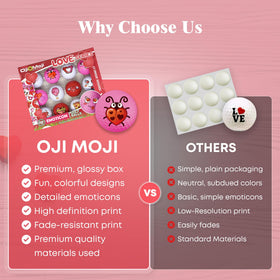American-made Oji Emoji Valentines golf balls for quality and authenticity