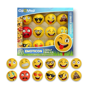 Oji Moji emoticon golf ball with a smiling face for playful rounds.