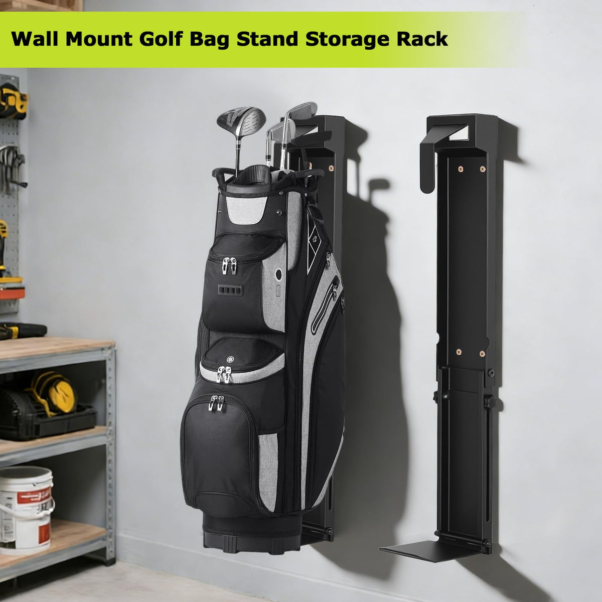 OLenyer adjustable slide-rail system lets you position bags for easy access and space efficiency.
