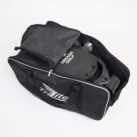 OMADA GOLF Trilite Carry Bag with attached handles eases lifting and movement.