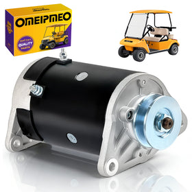 OMEIPMEO 23A 12V starter generator unit shows compact design for reliable golf cart starts.
