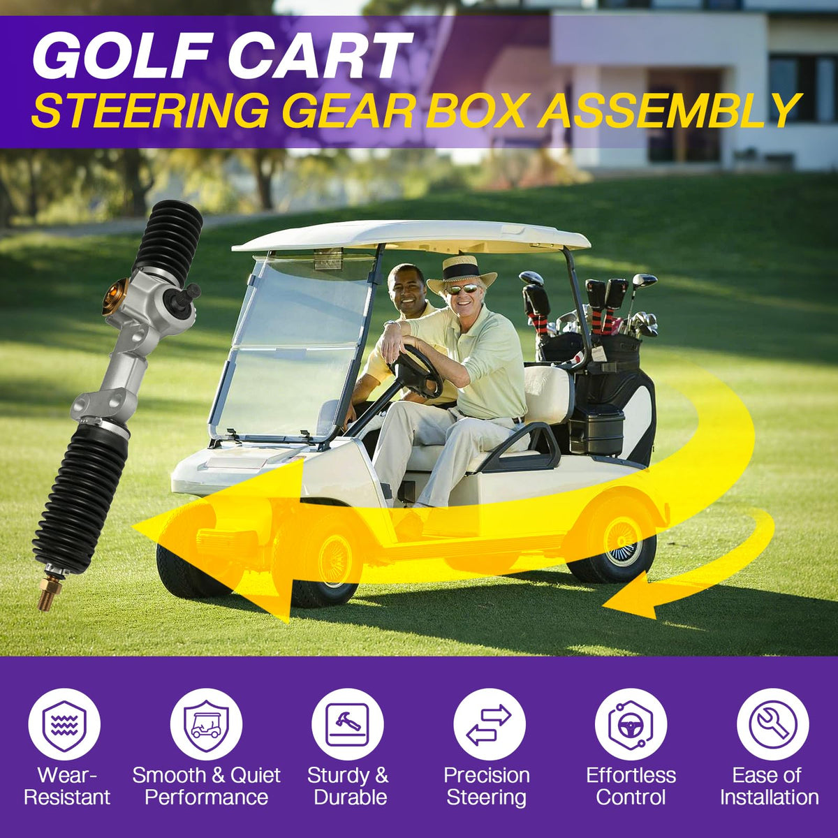 OMEIPMEO steering rack for Club Car DS Carryall yields precise handling.
