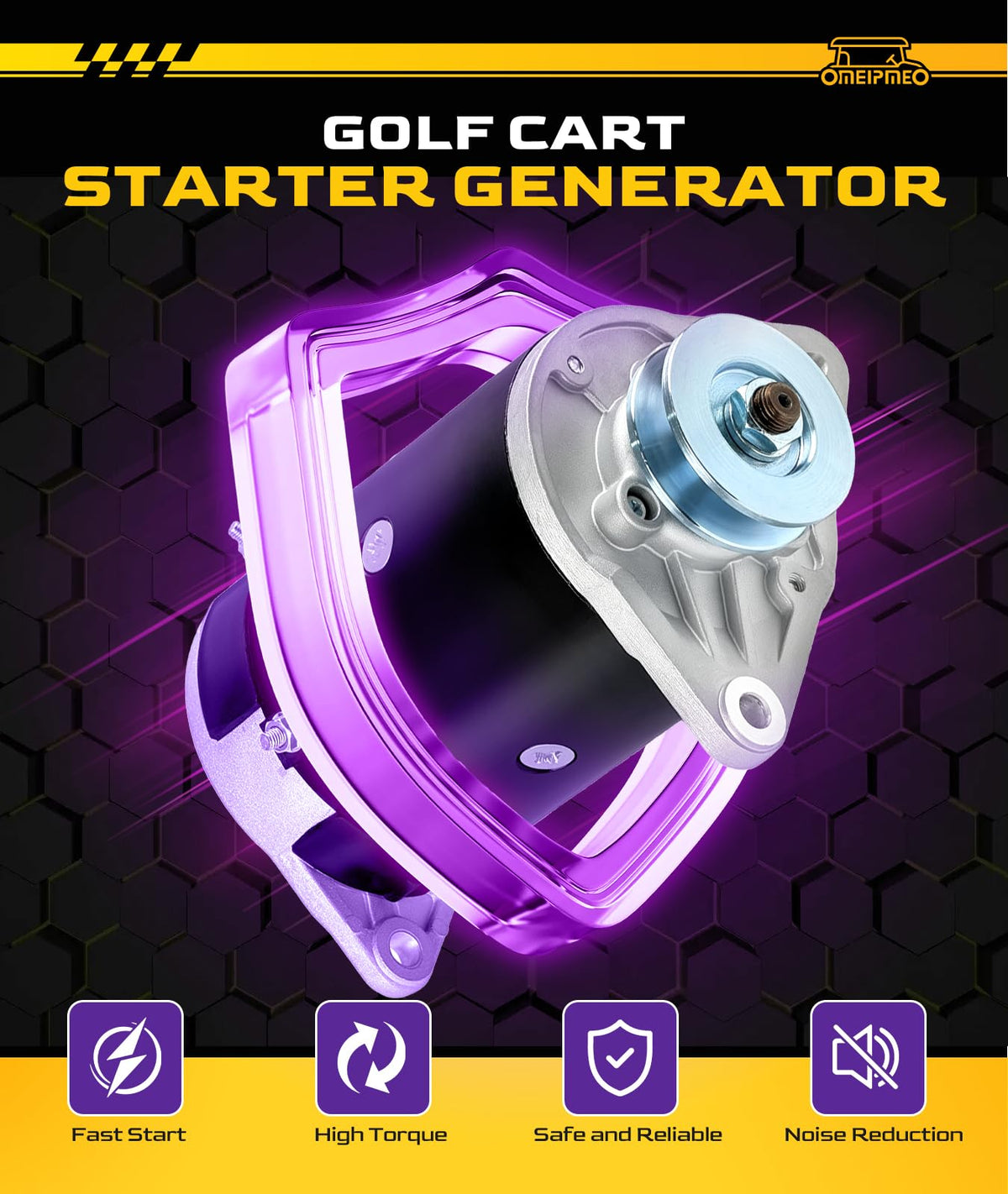 OMEIPMEO Club Car DS fitment visual highlights easy replacement compatibility.