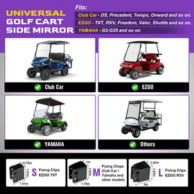 OMEIPMEO Club Car EZGO Yamaha compatible mirror integrates seamlessly.