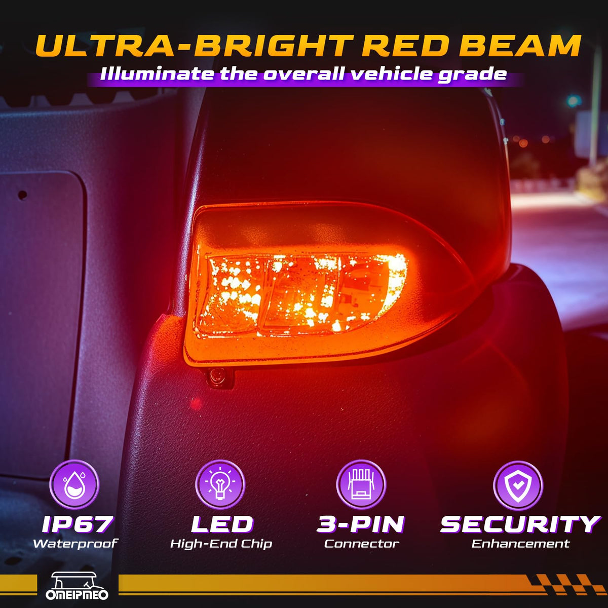 OMEIPMEO bumper for Club Car Precedent integrates with the lighting kit