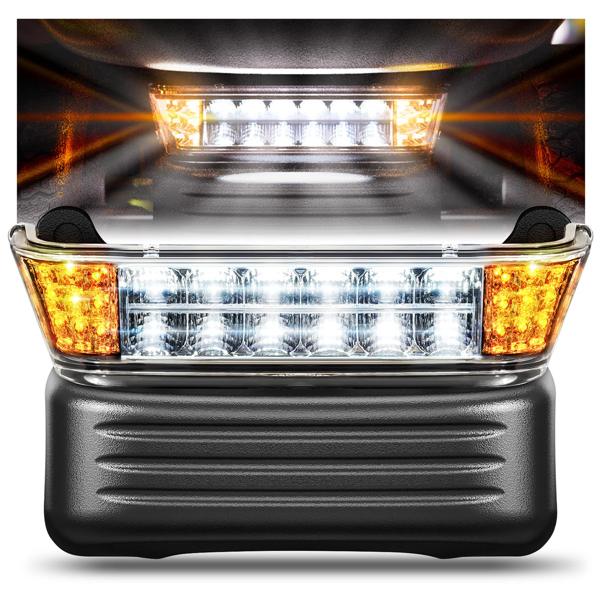 OMEIPMEO headlight with bumper for Club Car Precedent, enhanced night visibility