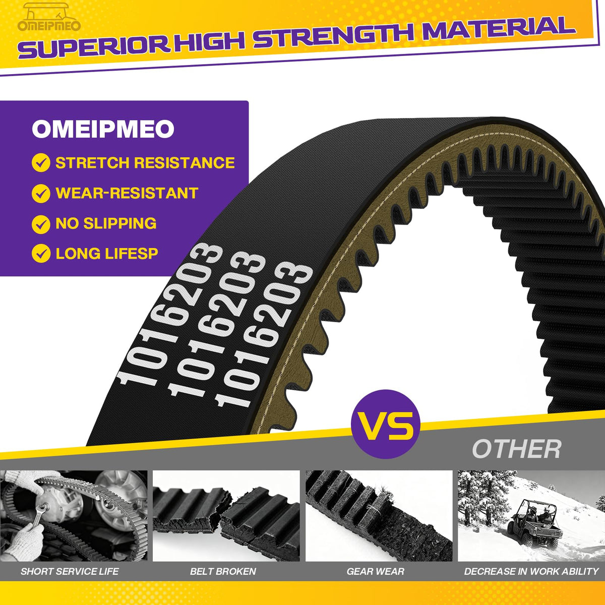 OMEIPMEO Club Car Precedent starter belt for dependable ignition performance.