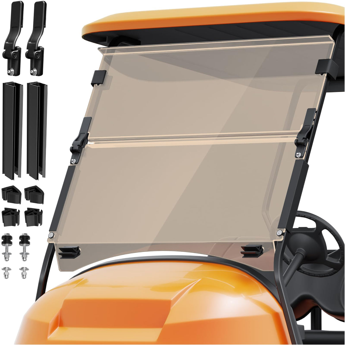 OMEIPMEO Club Car Precedent windshield foldable design improves all weather visibility