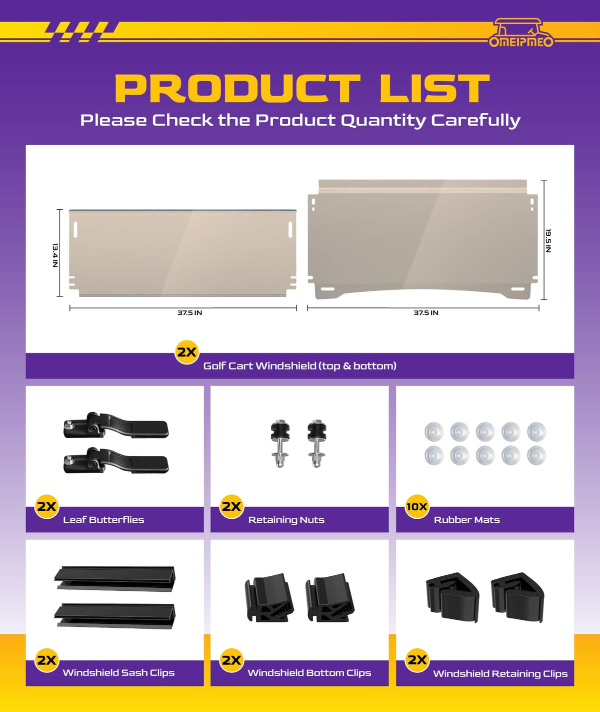 OMEIPMEO Club Car Precedent windshield tinted for comfortable cabin brightness control