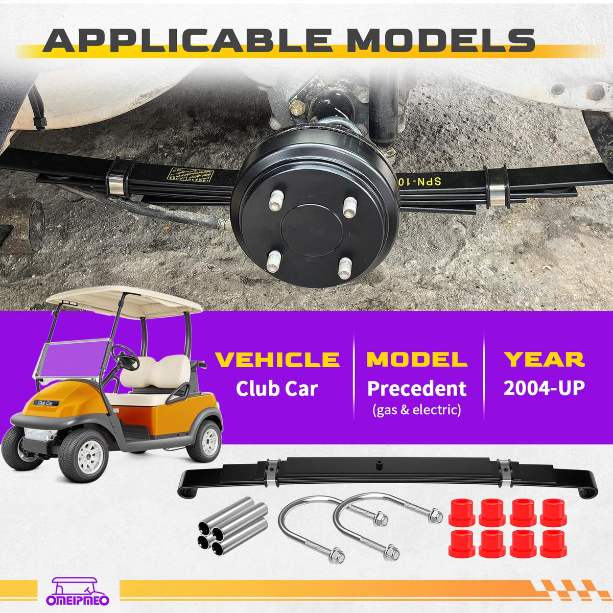 OMEIPMEO club car rear leaf spring bushings reduce noise and vibration