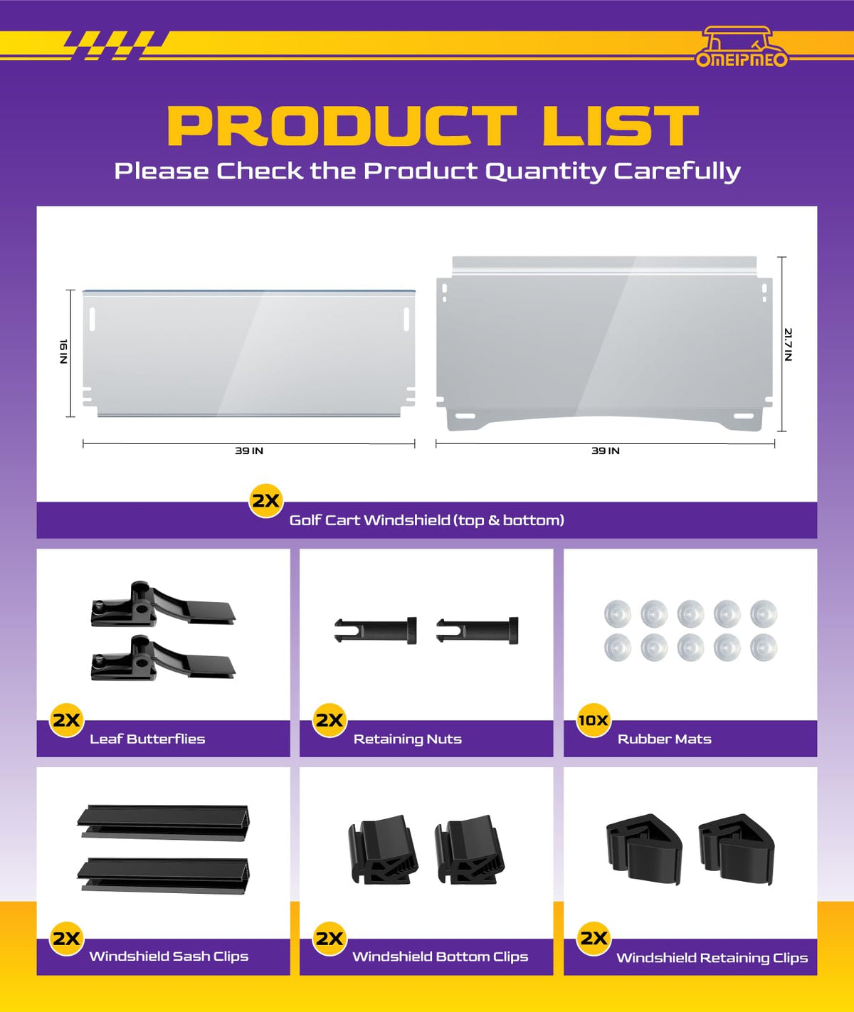 OMEIPMEO windshield compatible with Yamaha Drive G29 2007-2016 upgrades.