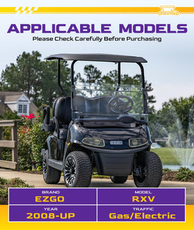 OMEIPMEO EZGO RXV windshield made from 5mm PC material for clear visibility.